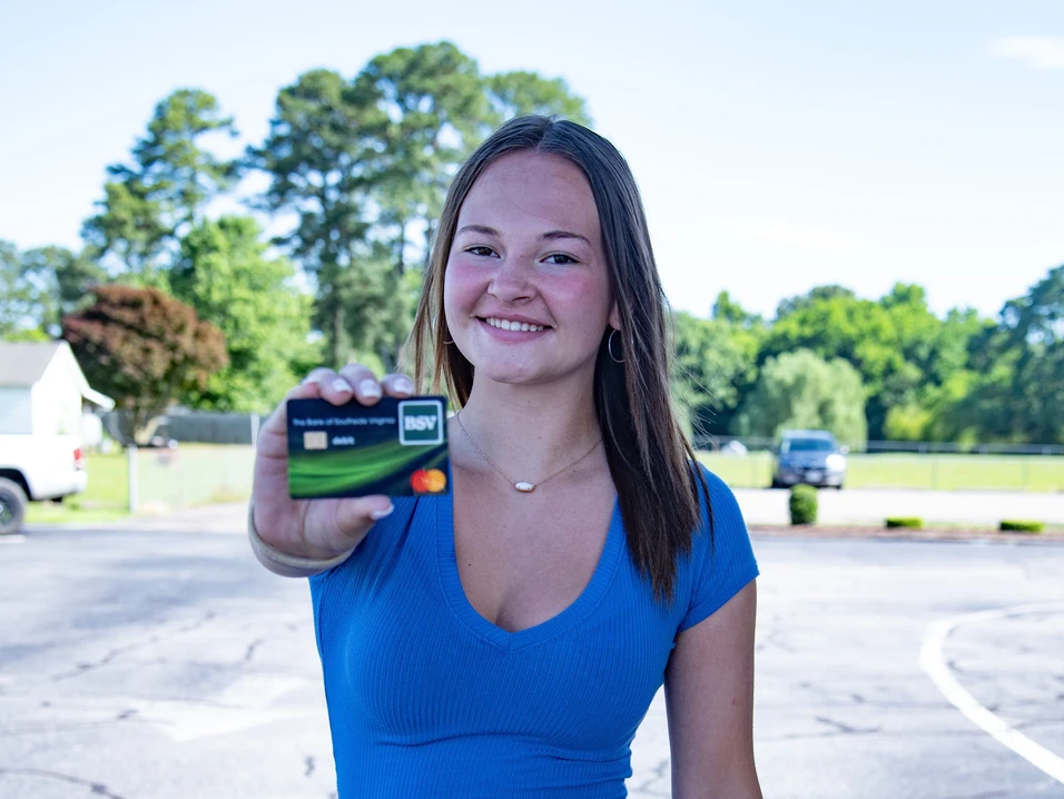 Customer using a credit card