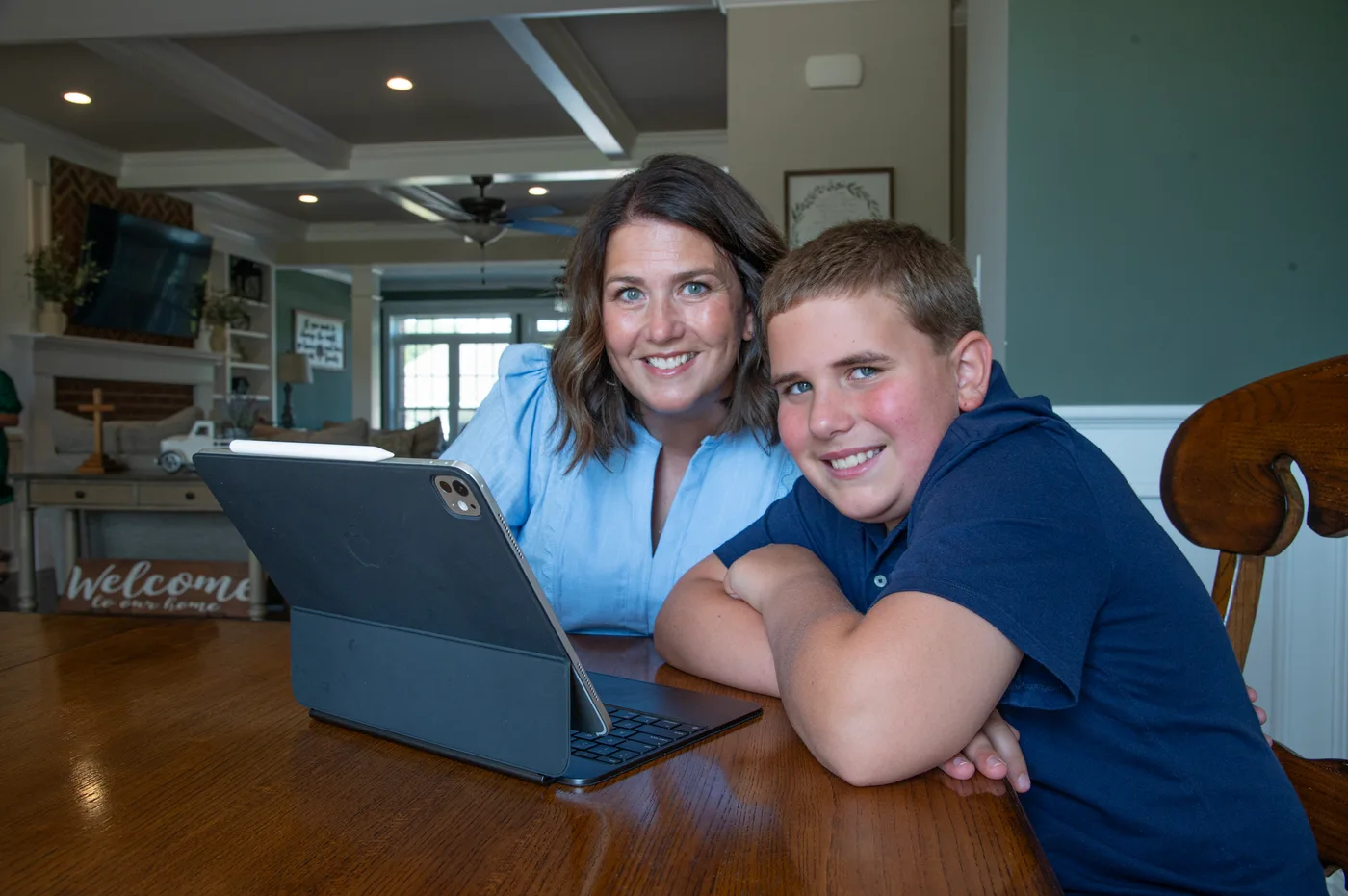 Customer using personal banking services